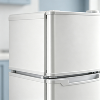 Double‑Door Mini Refrigerator