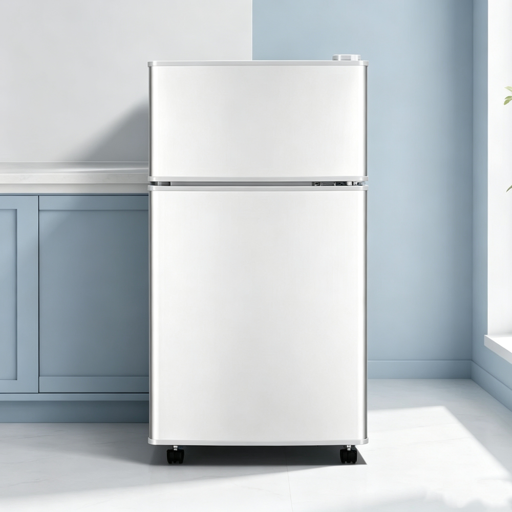 Double‑Door Mini Refrigerator